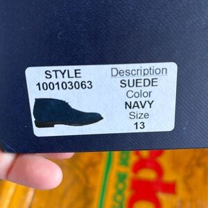 NIB suede Brooks Brothers navy dress shoe boots